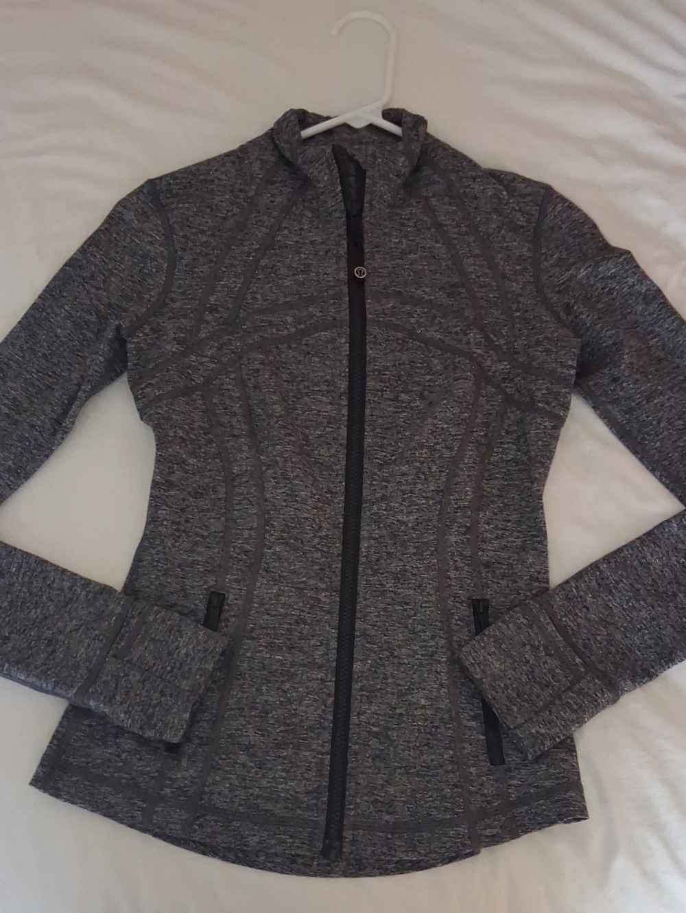 Lululemon athletica Heather Charcoal Full-Zip Utility Jacket. SIZE 4